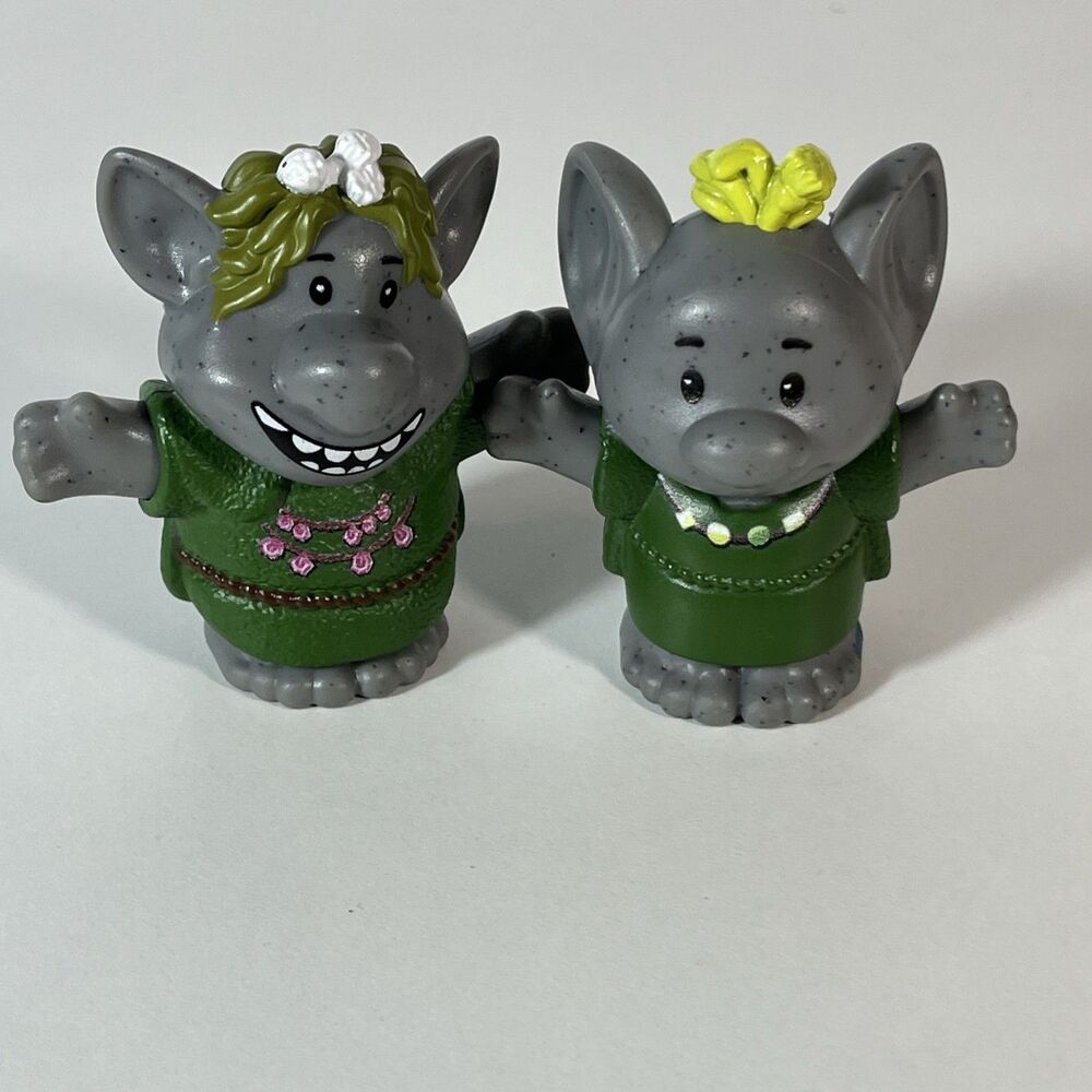 Fisher Price Little People Frozen Trolls Disney Movie Figures Set of 2 Rare